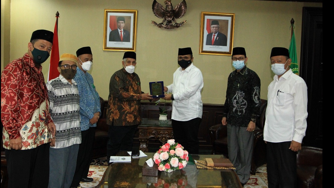 Menag menerima Pengurus Al-Irsyad Al-Islamiyah, di Jakarta, Selasa (20/4/2021).