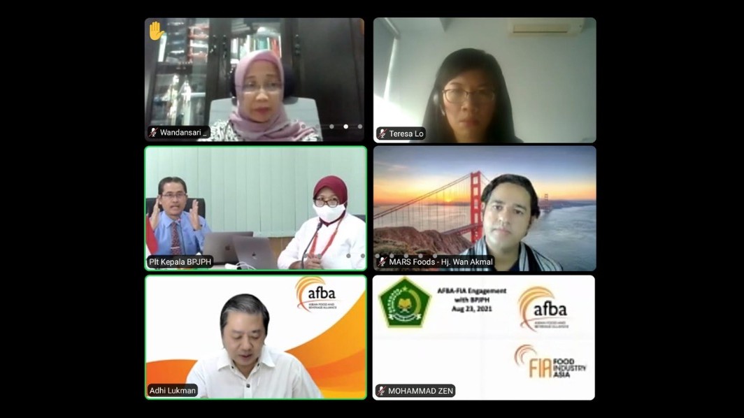 Audiensi virtual BPJPH dengan ASEAN Food dan Food Industry Asia