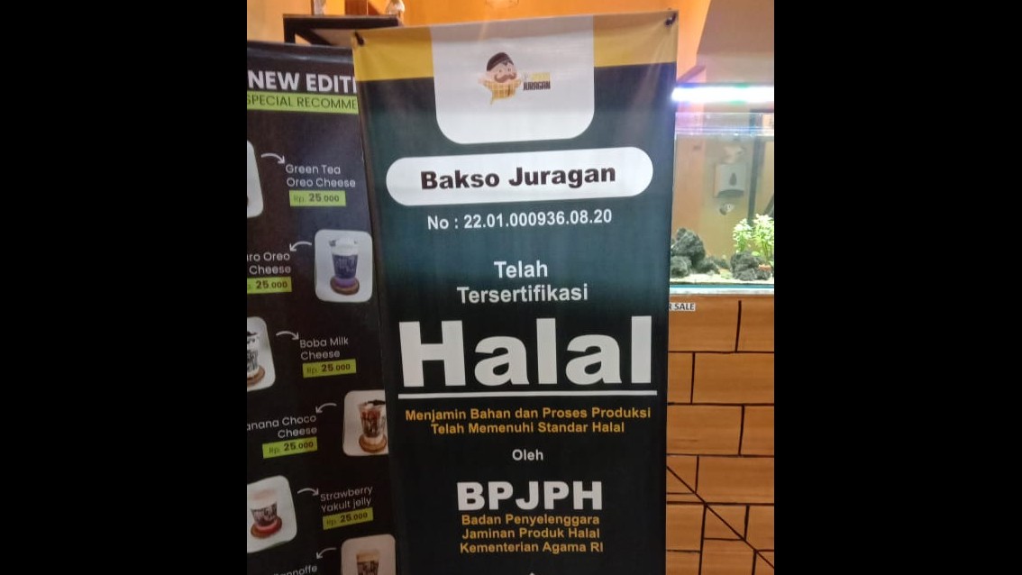 Banner produk bersertifikat halal