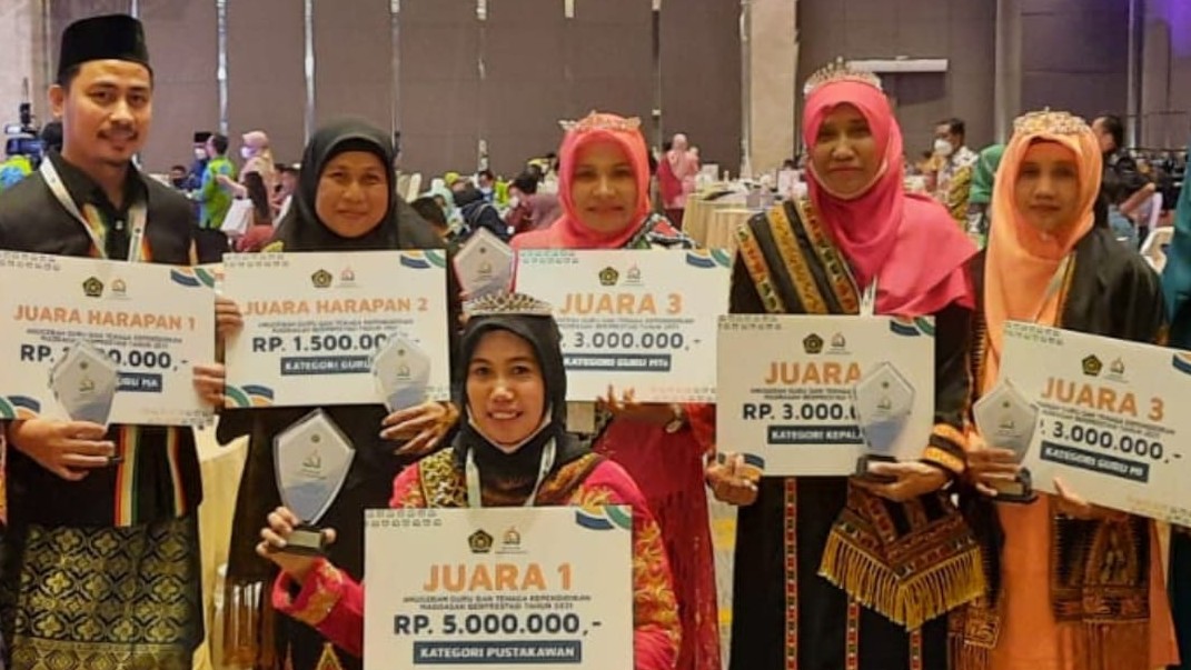 Enam guru dan tenaga pendidikan Aceh raih anugerah GTK Madrasah Berprestasi 2021