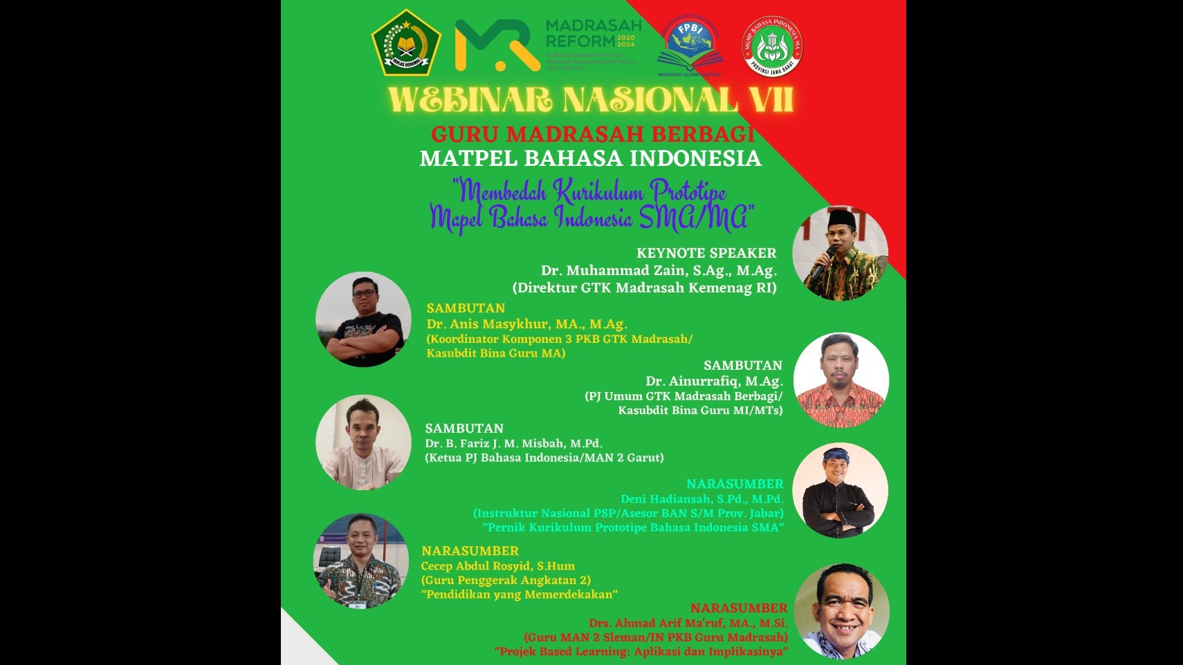Webinar Nasional tentang “Membedah Kurikulum Prototipe Mapel Bahasa Indonesia SMA/MA”.