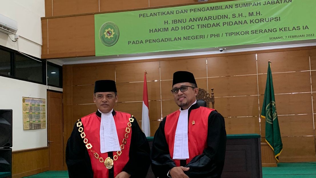 ASN Kemenag, Ibnu Anwarudin,  dilantik sebagai Hakim pada Pengadilan Tipikor Serang Banten