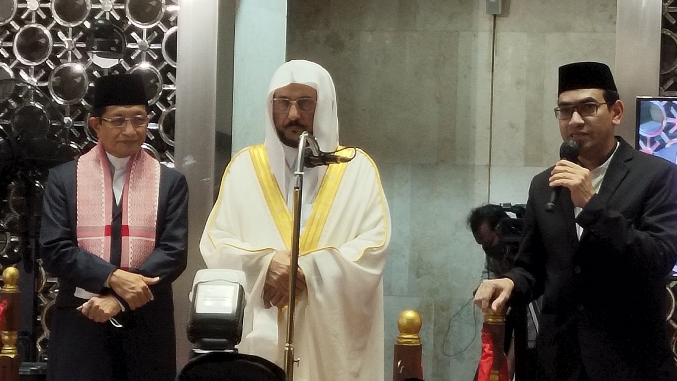 Menteri Urusan Islam Arab Saudi Syaikh Abdullatif di Masjid Istiqlal