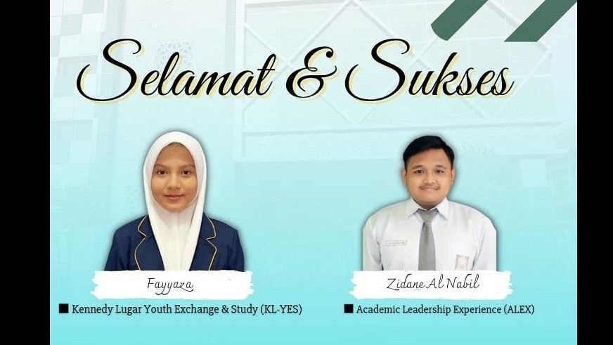 Ucapan selamat buat Fayyaza dan Zidane Al Nabil, siswa Madrasah Aliyah Negeri (MAN) 2 Kota Pekanbaru, Riau
