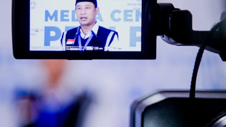 Kepala Biro Humas, Data dan Informasi, Akhmad Fauzin saat memberikan Konpres di kantor MCH Jakarta