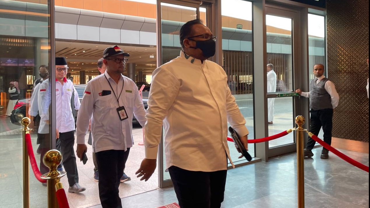 Menag di Bandara Jeddah Arab Saudi saat hendak bertolak ke Indonesia