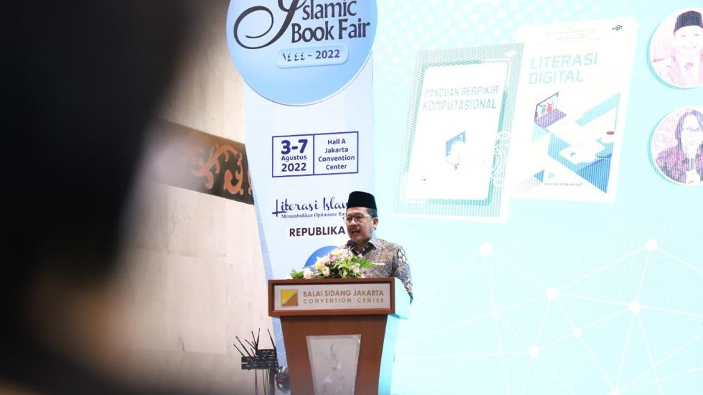 Wakil Menteri Agama Zainut Tauhid Sa'adi menjadi pembicara kunci saat peluncuran buku dan talkshow Kecakapan Berpikir Komputasional Menyongsong M