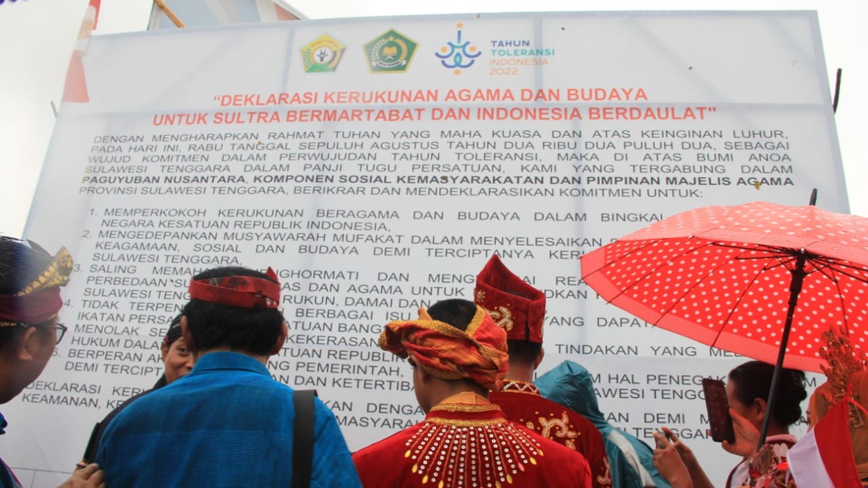 Deklarasi Kerukunan Agama dan Budaya di Sultra