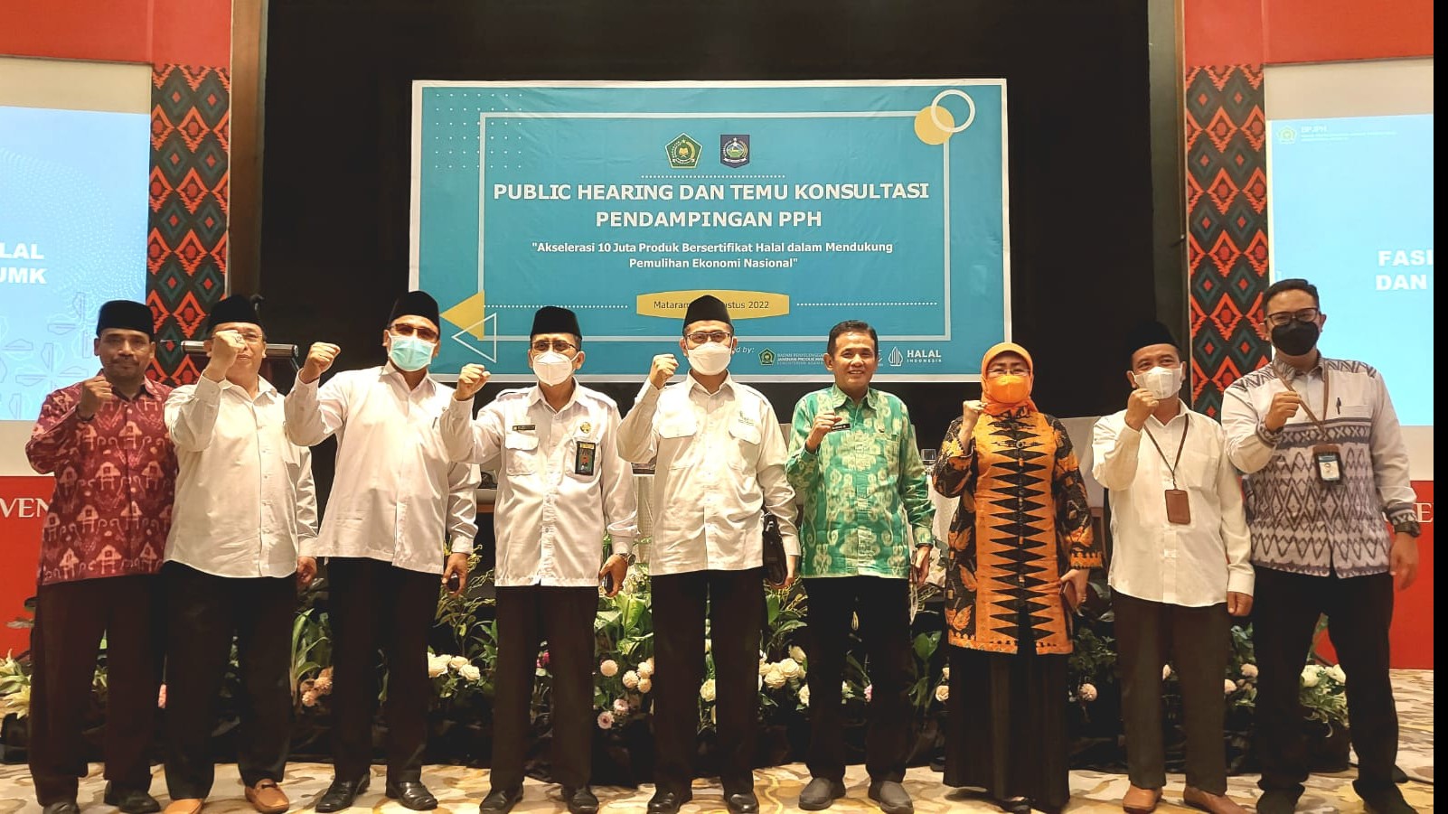 Public Hearing dan Temu Konsultasi Pendamping Proses Produk Halal (PPH) di Senggigi, Mataram, Selasa (16/8/2022)
