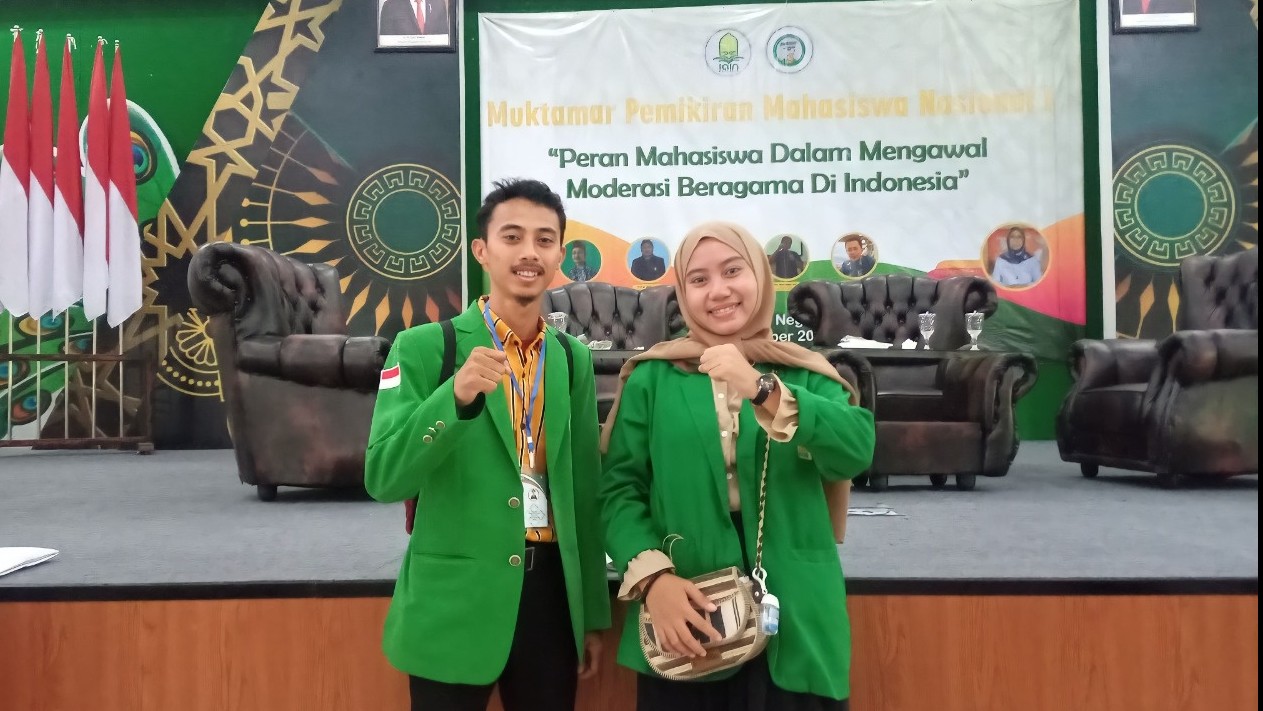 Mahasiswa IAIN Bone usai mengikuti Muktamar Pemikiran Mahasiswa Nasional I PTKI Se-Indonesia