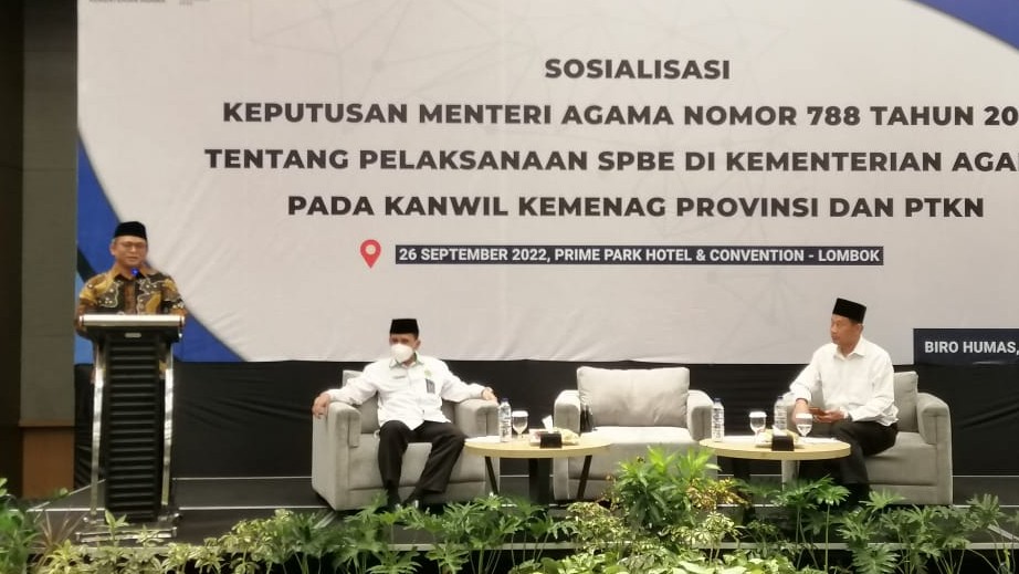 Stafsus Menteri Agama Wibowo Prasetyo membuka gelaran sosialisasi KMA 788 di Kota Mataram