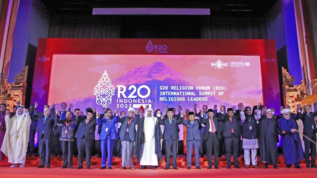 Delegasi pemimpin agama dari berbagai negara di pembukaan R20 di Nusa Dua Bali