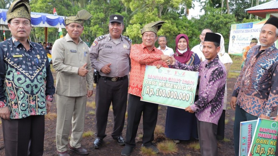Peresmian Kampung Zakat ke-19 binaan Kementerian Agama di Meranti, Riau