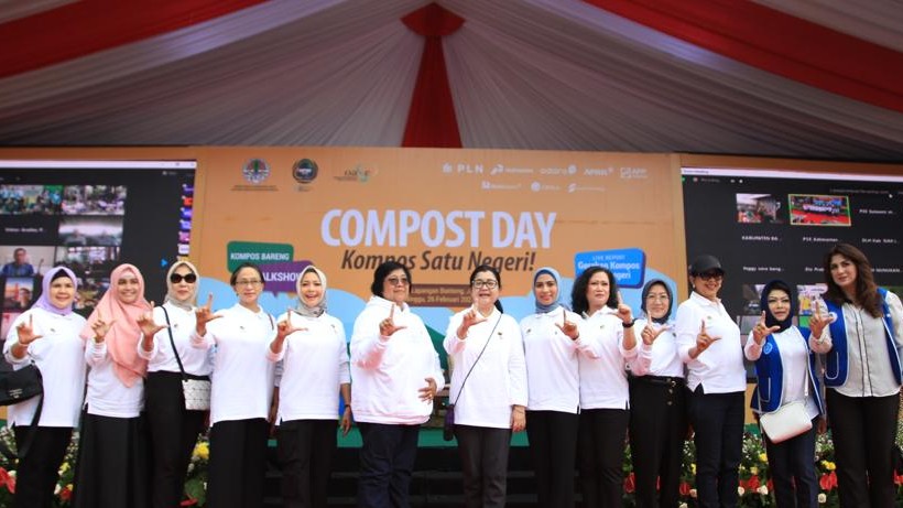 Pencanangan Compsot Day di Lapangan Banteng Barat, Jakarta Pusat