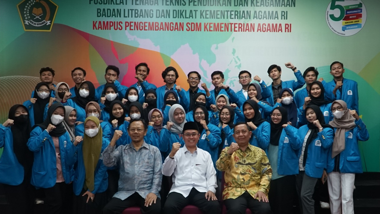 Mahasiswa UIN Jakarta belajar manajemen kediklatan ke Pusdiklat Kemenag di Ciputat