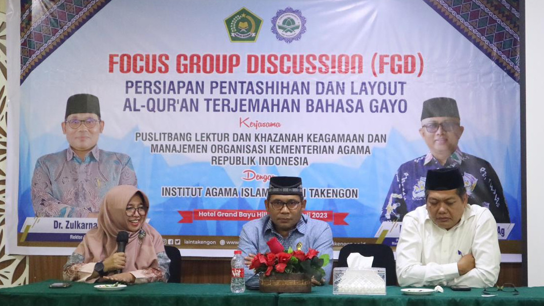 FGD Finalisasi Proses Penerbitan Al-Qur'an terjemah Bahasa Gayo