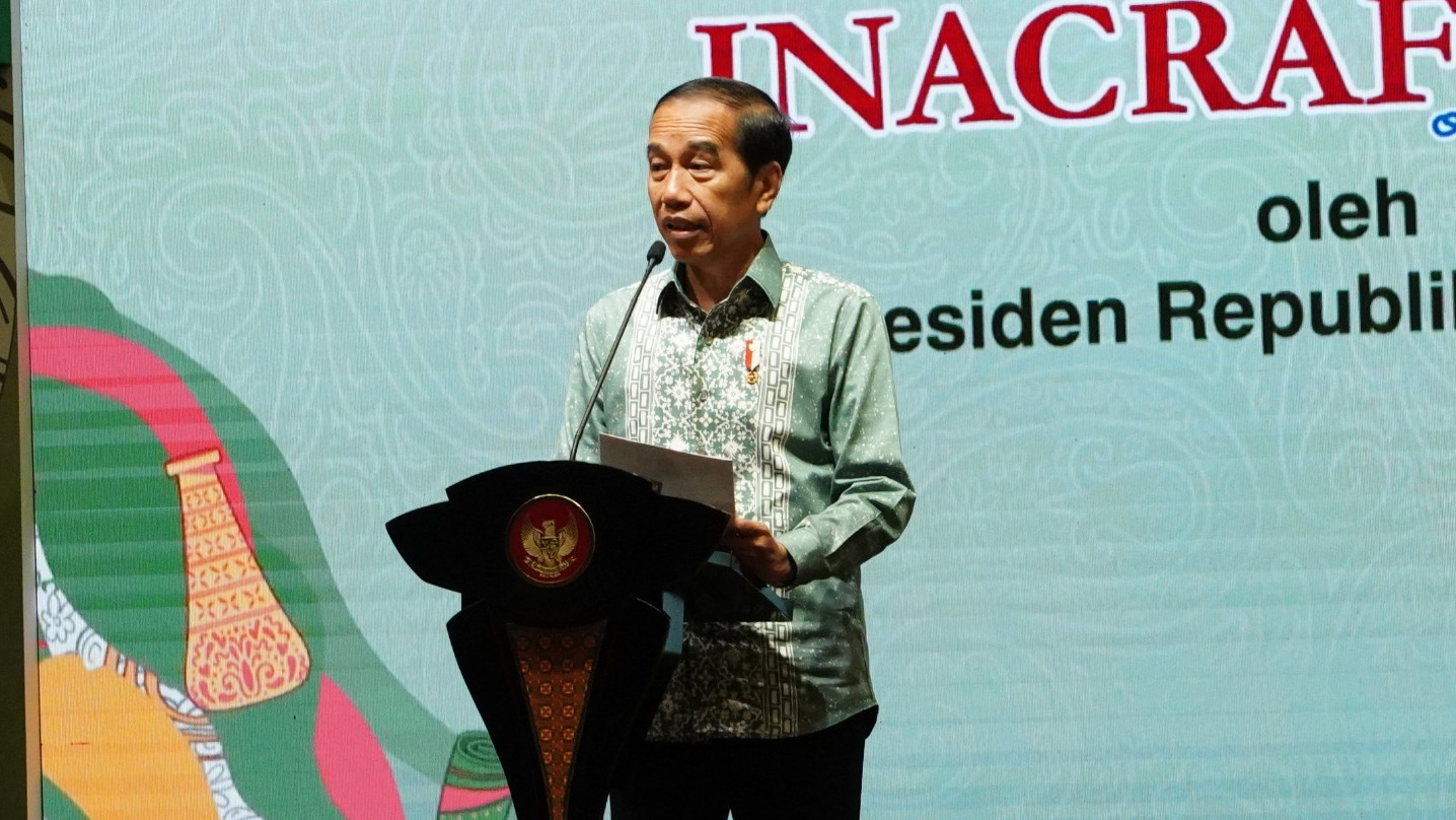 Presiden Jokowi membuka Inacraft on Oktober 2023 di JCC Senayan, Rabu (4/10/23)