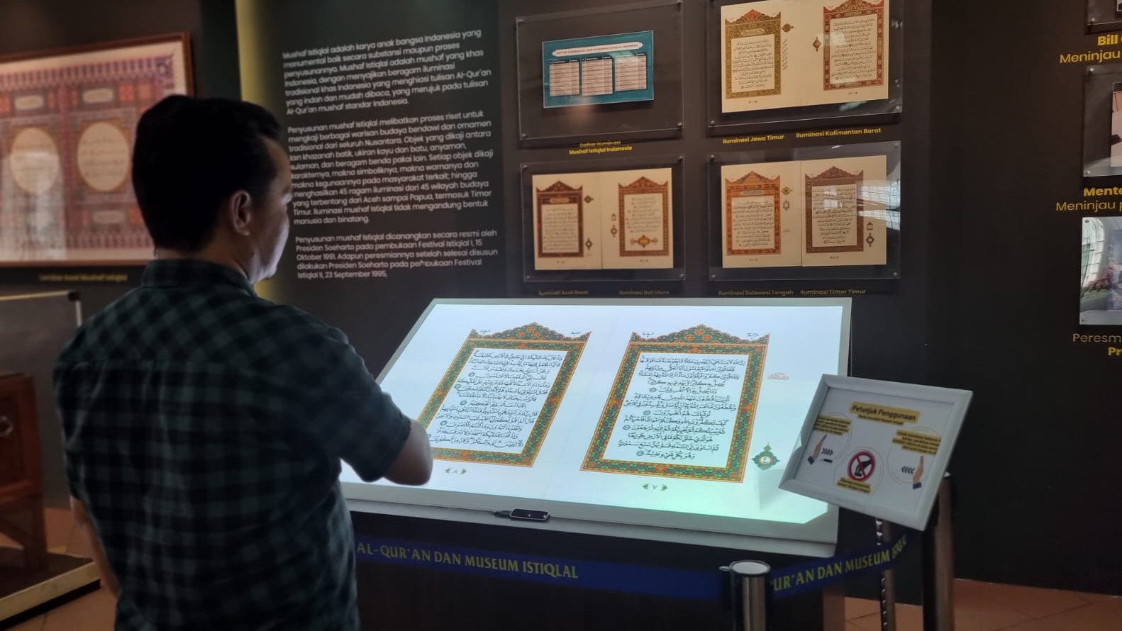 Mushaf Al-Qur'an Istiqlal versi Digital hadir di Museum BQMI