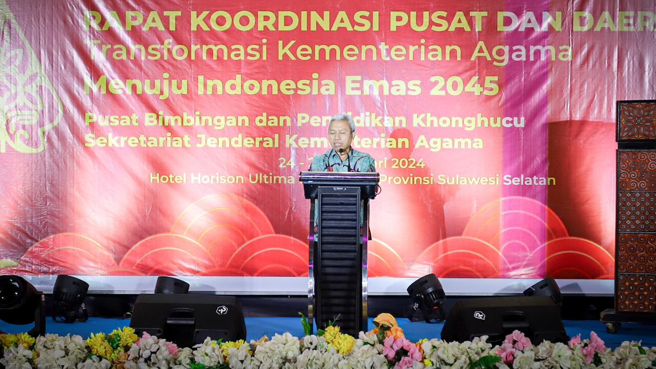 Sekjen Kemenag Nizar buka Rapat Koordinasi Pusat dan Daerah Pusbimdik Khonghucu di Makassar