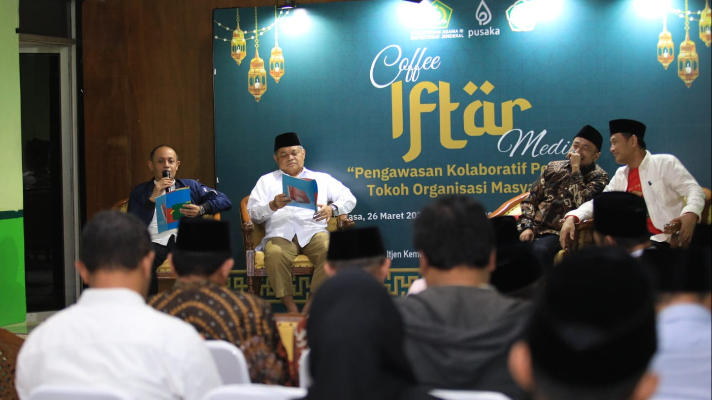 Coffee Iftar Media Pengawasan Kolaboratif Pelibatan Tokoh Organisasi Masyarakat di Pondok Pesantren Asshiddiqiyah, Jakarta.
