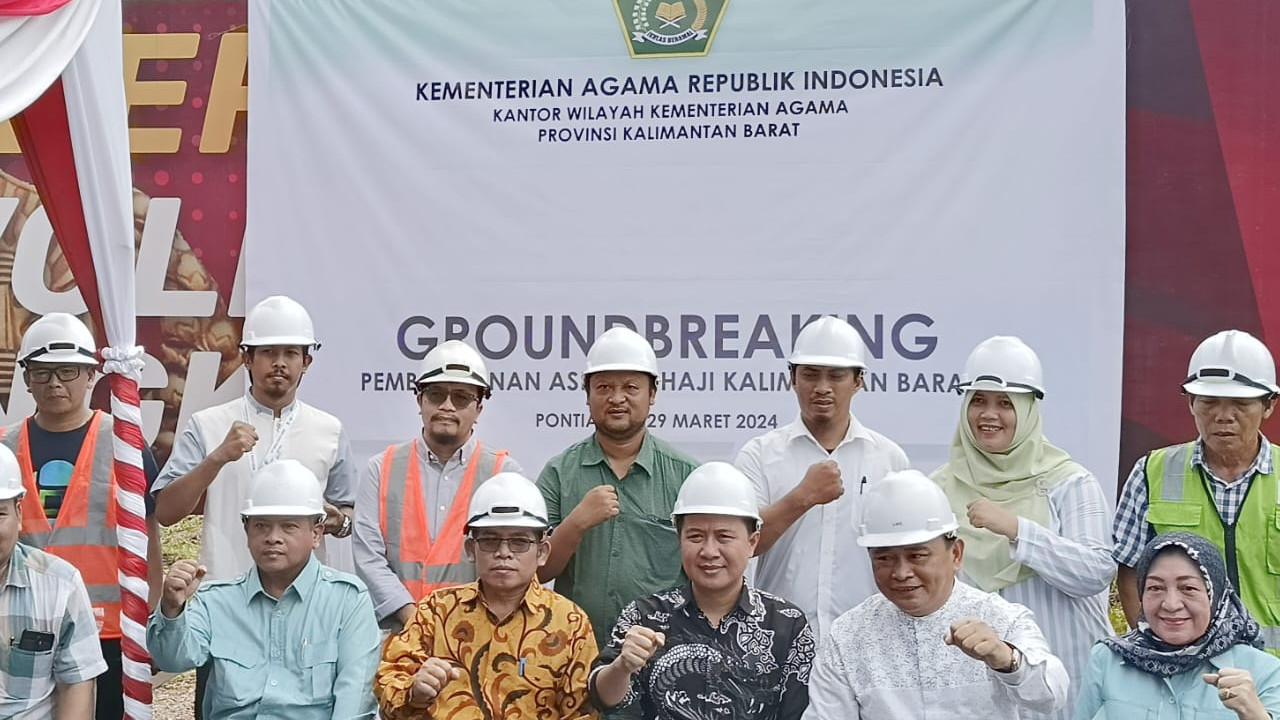 Groundbreaking Pembangunan Asrama Haji Pontianak (foto : Humas Kemenag Kalbar)