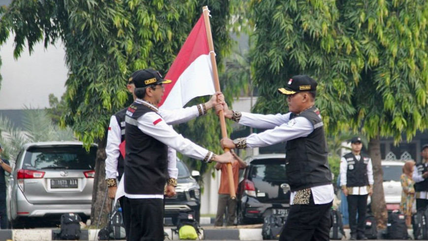 Pelepasan keberangkatan PPIH Arab Saudi di Pondok Gede Jakarta