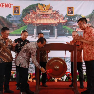 Peresmian Kelenteng Wie Leng Keng di Palembang, Sumatera Selatan, Sabtu (23/9/2023)