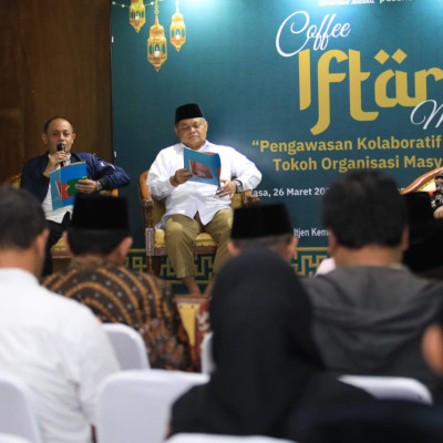 Coffee Iftar Media Pengawasan Kolaboratif Pelibatan Tokoh Organisasi Masyarakat di Pondok Pesantren Asshiddiqiyah, Jakarta.